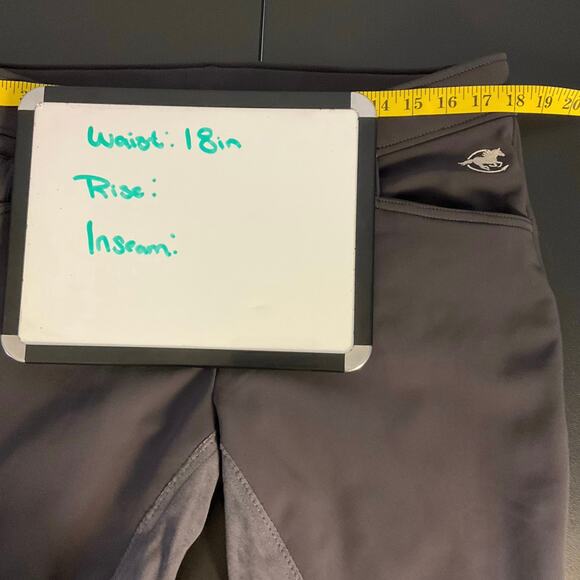 Piper by Smartpack Gray Softshell Full Seat Equestrian Riding Pants Size 34L - Picture 6 of 8